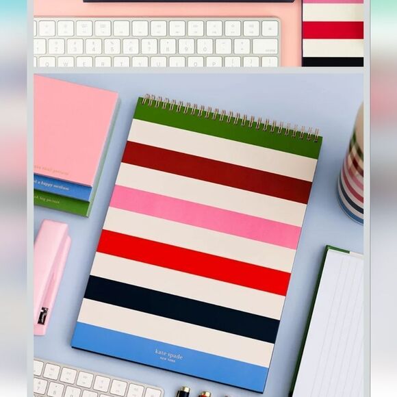 Kate Spade New York Large College Ruled Notebook, Top Spiral Notebook  160 Pages - Picture 1 of 9
